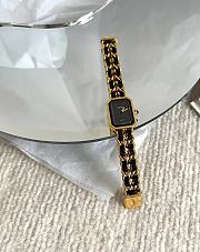 CHANEL | PREMIÈRE ICONIC CHAIN ​​WATCH BLACK/GOLD - 6