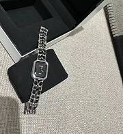 CHANEL | PREMIÈRE ICONIC CHAIN ​​WATCH BLACK/SILVER - 2
