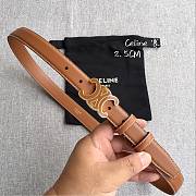 CELINE | 2.5cm Triumph TRIOMPHE Enamel Buckle Belt Golden brown - 1