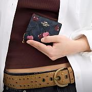 Coach Snap Wallet In Signature Canvas With Cherry 02 - 5
