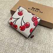 Coach Snap Wallet In Signature Canvas With Cherry 03 - 1
