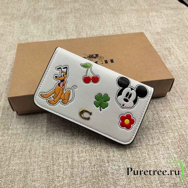 DISNEY X COACH | Essential Slim Card Case / Sticker Print - 1