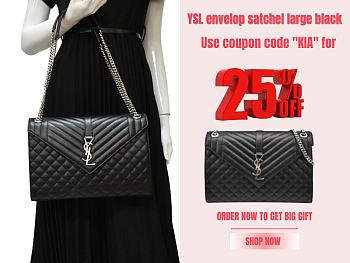 YSL envelop satchel large black | 5118