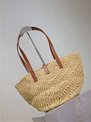 YSL | PANIER bag in raffia naturel size 38x20x21 cm - 2