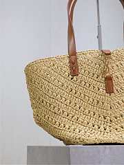 YSL | PANIER bag in raffia naturel size 38x20x21 cm - 4