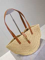 YSL | PANIER bag in raffia naturel size 38x20x21 cm - 5