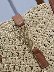 YSL | PANIER bag in raffia naturel size 38x20x21 cm - 6