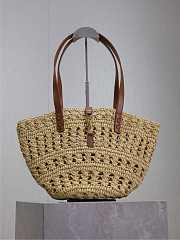 YSL | PANIER bag in raffia naturel size 42x20x22 cm - 1