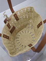 YSL | PANIER bag in raffia naturel size 42x20x22 cm - 6