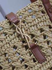 YSL | PANIER bag in raffia naturel size 42x20x22 cm - 3