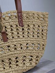 YSL | PANIER bag in raffia naturel size 42x20x22 cm - 2
