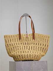 YSL | PANIER bag in raffia naturel size 55x31x28 cm - 6