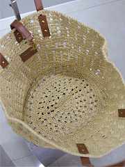 YSL | PANIER bag in raffia naturel size 55x31x28 cm - 5