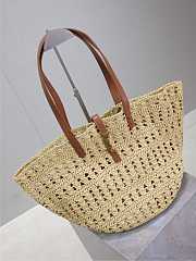YSL | PANIER bag in raffia naturel size 55x31x28 cm - 3