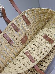 YSL | PANIER bag in raffia naturel size 55x31x28 cm - 2