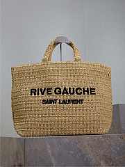 YSL | Saint Laurent Rive Gauche tote bag in natural soft raffia - 1