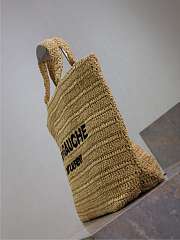 YSL | Saint Laurent Rive Gauche tote bag in natural soft raffia - 4