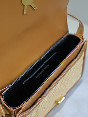 YSL | Satchel Medium bag in beige raffia - 5
