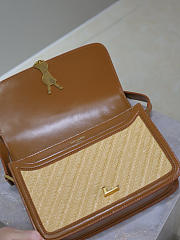 YSL | Satchel Medium bag in beige raffia - 2