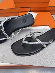 HERMES | Kelly buckle flip-flops silver - 6