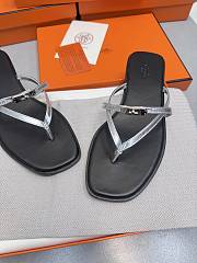 HERMES | Kelly buckle flip-flops silver - 4