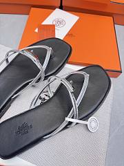 HERMES | Kelly buckle flip-flops silver - 2