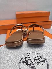 HERMES | Kelly buckle flip-flops brown - 6