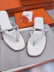 HERMES | Kelly buckle flip-flops white - 5
