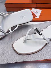 HERMES | Kelly buckle flip-flops white - 4