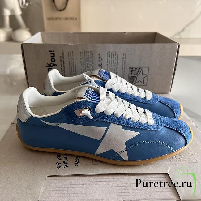 Golden Goose Marathon Speed logo-printed Sneakers Blue - 1