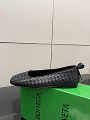 BOTTEGA VENETA | Black Intrecciato Woven Nappa Leather Bow Ballet Flats - 3