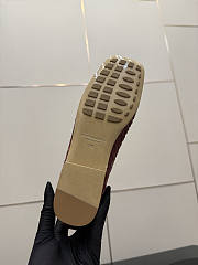 BOTTEGA VENETA | Burgundy Intrecciato Woven Nappa Leather Bow Ballet Flats - 5