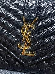 YSL | Quilted Leather Wallet Gold Hardware In Black - 6