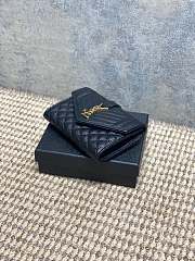 YSL | Quilted Leather Wallet Gold Hardware In Black - 5