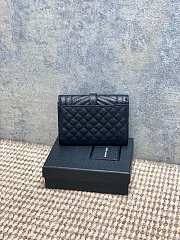 YSL | Quilted Leather Wallet Gold Hardware In Black - 4