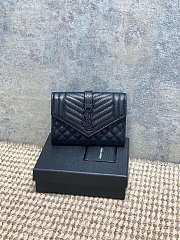 YSL | Quilted Leather Wallet Black Hardware In Black - 1