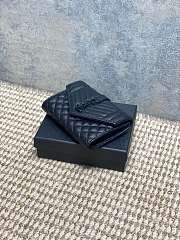 YSL | Quilted Leather Wallet Black Hardware In Black - 6