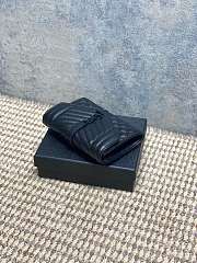YSL | Quilted Leather Wallet Black Hardware In Black - 5
