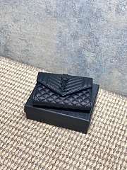 YSL | Quilted Leather Wallet Black Hardware In Black - 3