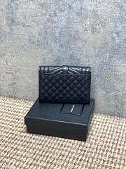 YSL | Quilted Leather Wallet Black Hardware In Black - 2