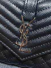 YSL | Quilted Leather Wallet Silver Hardware In Black - 4