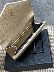 YSL | Quilted Leather Wallet Gold Hardware In Beige - 6