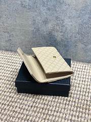 YSL | Quilted Leather Wallet Gold Hardware In Beige - 4
