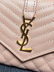YSL | Quilted Leather Wallet Gold Hardware In Pink - 6