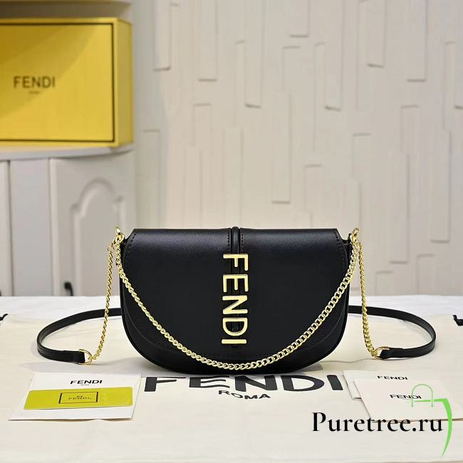FENDI | Fendigraphy Wallet on Chain Black - 1