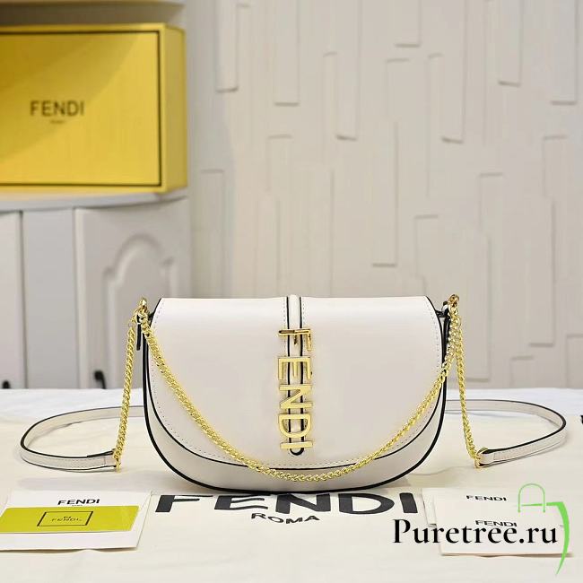 FENDI | Fendigraphy Wallet on Chain White - 1