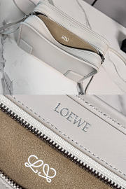 LOEWE | Small Amazona 180 bag in soft calfskin white - 2