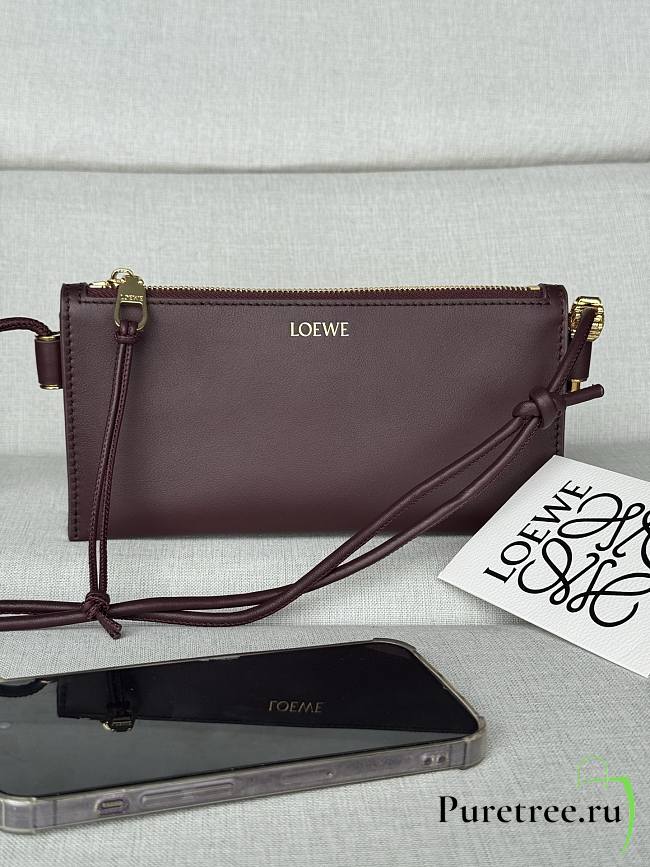 LOEWE | Joya Leather Crossbody Bag Burgundy - 1