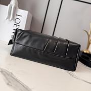 LOEWE | Featherlight Gathered Leather Tote Black - 5