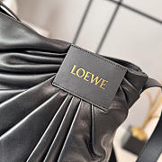 LOEWE | Featherlight Gathered Leather Tote Black - 2